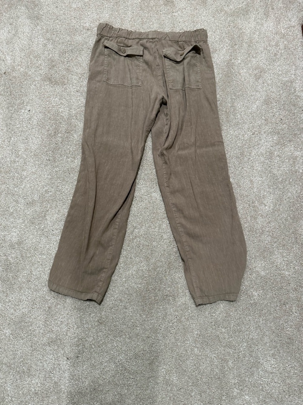 Kut from the Kloth Taupe-Gray Relaxed Linen Trousers - Picture 6 of 7